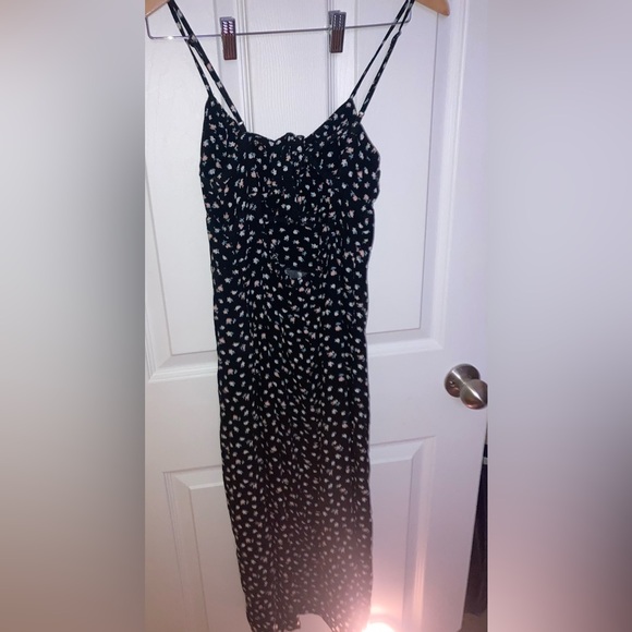 Aeropostale Black Floral Midi Dress - Picture 2 of 7